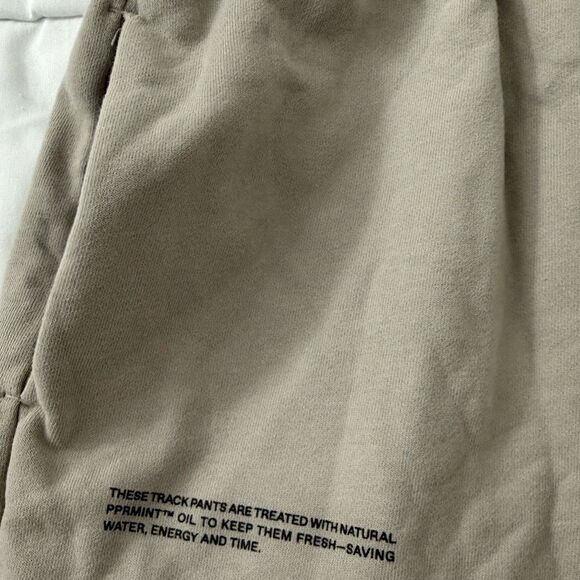 Pangaia Sweatpants Womens XS Stone Beige Organic Cotton 365 Track Drawstring - Picture 3 of 11